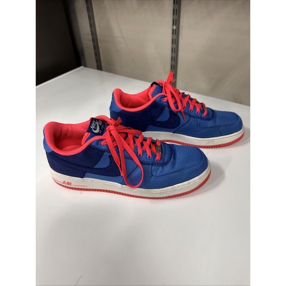 Nike Air Force 1 Low 488298-418 Distance Distinct Blue Deep Atomic Red‎ Men 12